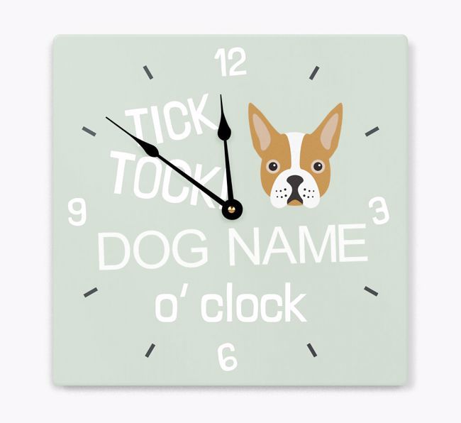 Tick Tock 'O' Clock: Personalised {breedFullName} Wall Clock